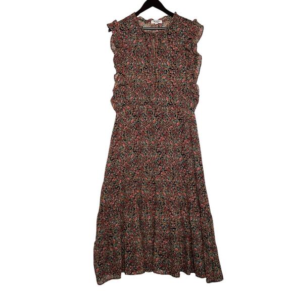 BB Dakota by Steve Madden Dress XXL Ditsy Floral Chiffon Ruffles Office Church - Picture 2 of 8